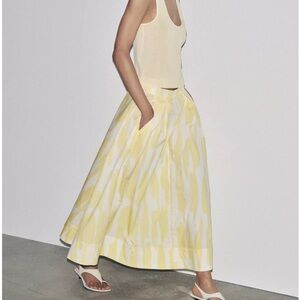 ZARA ZW COLLECTION PRINTED MIDI SKIRT